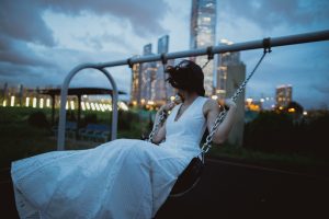 Bride swinging