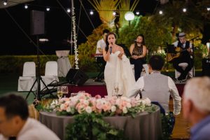 Bride giving speech