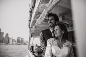 Newlywed couple on the cruise