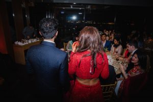 Newly weds hosting a party